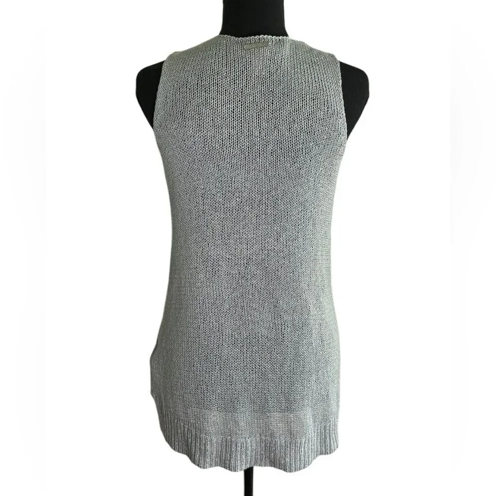 Michael Kors Knit Tank Top Sage Green Sleeveless Tunic Size S